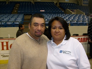 Organizer Christy Munoz with Jay Perez